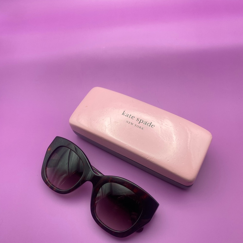 Kate Spade Jelena Tortoise Sunglasses - Picture 7 of 8